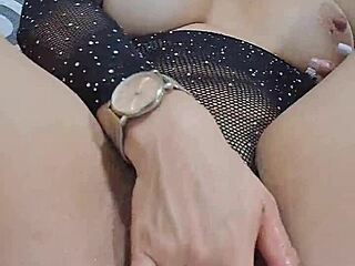 Squirting wildly from delicious solo masturbation with toys and vibrator.