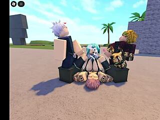 roblox miku takes on banging gangbang action