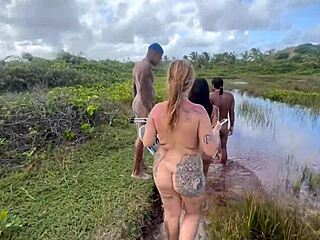 Petite Latina's Big Clit and Ass Get Bent Over for Rough Face Fucking and Doggystyle Banging!