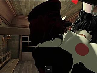 Cosplay girl almost creampied by masked anal fucker!