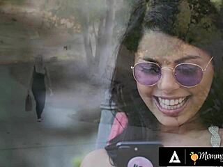 gina mistakes brandi for stepmom and gets hairy pussy licked