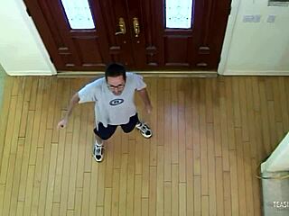 blonde ballerina horny post workout fucked double by janitors