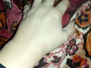 Girlfriend's Tent Cunnilingus Wake-Up on Halloween Ignites Explosive Pussy Lick Orgasm