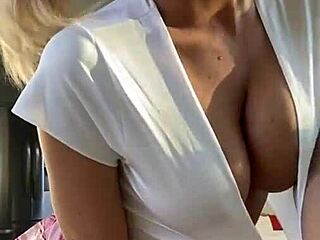 hot teen shows off her perfect natural tits again