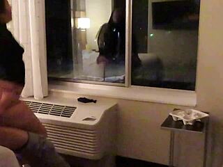 Wearing See-Through Dress in Hotel Turns Into Public Bent-Over Blowjob and Doggy Fuck!