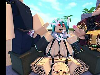 roblox miku takes on banging gangbang action