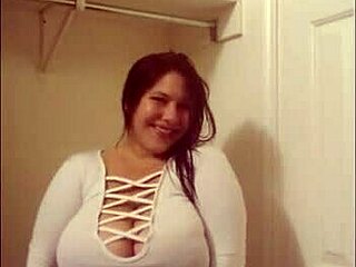 Amateur BBW pawg shakes big ass and tits in homemade fat tease compilation.