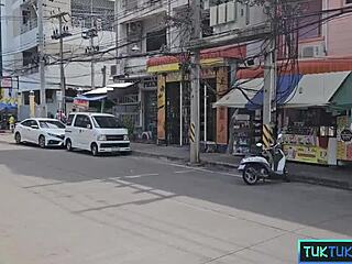 A sexy Thai MILF gives her virgin anal to a white tourist amateur fuck