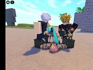 Roblox Miku w ostrej gangbang orgii