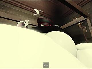 Cosplay girl almost creampied by masked anal fucker!