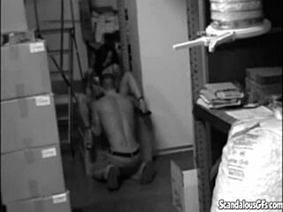 Hot Sexy Babe Sucks Monster Cock Then Fucks Her Pussy Hard In Stock Room Cumshot