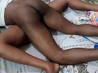 woke drunk ebony girlfriend from sleep with cock then fucked her wide-open pussy