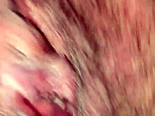 couple enjoys close-up pussy licking and handjob in homemade mature afternoon session