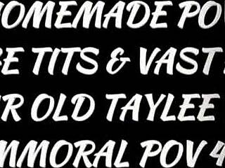 Taylee Woods' Juicy Pussy Dripping from Whipped Cream and Hardcore Licking