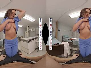 Naughty Nurse Nolina Nyx Rides Patient's Big Cock in Exam