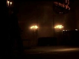 Slave follows master leashed outdoors sucks after spanking