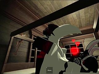 Cosplay girl almost creampied by masked anal fucker!