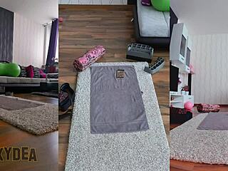 Join my naughty gym workout, watch ass shake in socks solo tease.