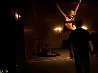 Slave follows master leashed outdoors sucks after spanking