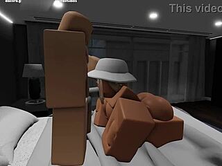 my roblox girlfriend with big ass tits rides cock in bedroom