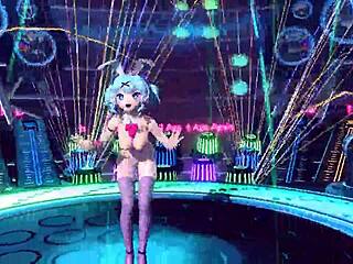 hatsune miku's nude mod bunny costume reveals massive tits and juicy ass in diva project glory