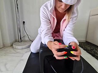milf in unicorn costume squirts hard riding sybian machine!!