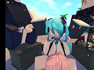 roblox miku takes on banging gangbang action