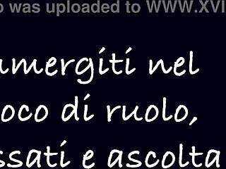 Italian femdom mistress facesits and fucks slave in roleplay ep1