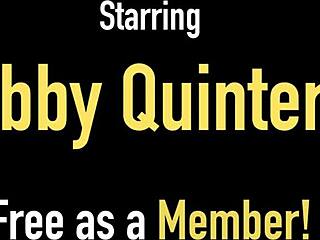 Gaby quinteros' trimmed pussy lips and big tits get wet nipple play