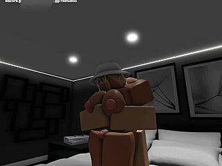 my roblox girlfriend with big ass tits rides cock in bedroom