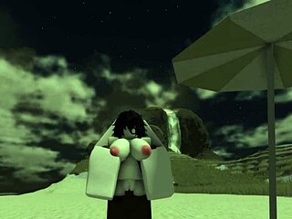 Big Ass Beach Bitch Creampied Hard by Black Bull Cock