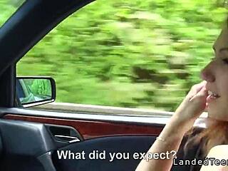 Stranded Teen Slammed Hard On Car Hood Pov!