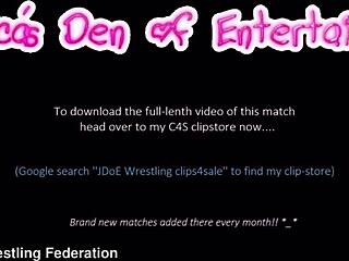 jess nova battles gabby montanna in facesitting bra panties strip wrestling till loser gets dildoed and diapered