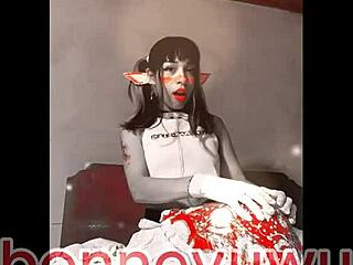 elfa bonneyuwu flashes panties and tiny tits to stepdad in sexy cosplay skirt