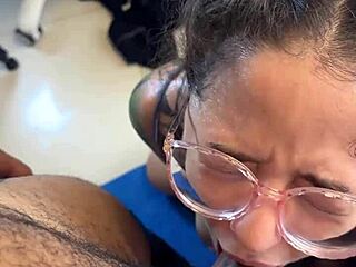 i fuck my neighbor's hairy pussy during her sweaty workout...