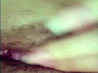 Asian slut cums hard fingering pussy on naughty webcam show