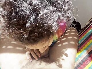 Wanna see this ebony Latina's wet blowjob and cowgirl ride?