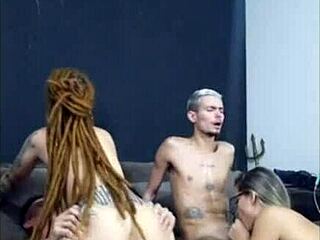 Redhead dreads rides my friend as wife sucks me off?