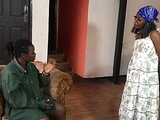 Girlfriend, isn't this your first time licking my juicy ebony clit so funny?