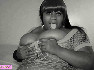 Ready to watch this big-titted whore swallow BBC cum?