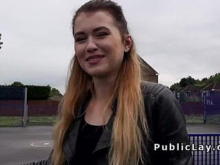 blonde brit deepthroats pov cock for cash public outdoor hardcore