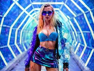 sandy's forbidden music uncensored milf cosplay horror parody pmv plays as she sucks