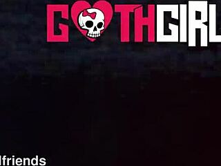 yumi sins spreads fishnet legs wide for goth pussy licking domination