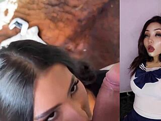 latina cachonda gets hard anal from her lover then creams