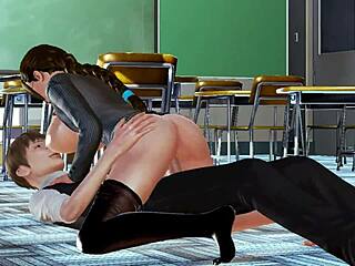 anime hentai student rough fucks big tits teacher