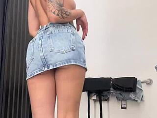 Barely Legal Sweetierjasmin's Clothes Ripped in Wild Store Striptease