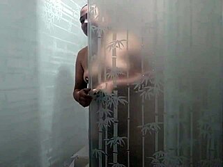 i yanked off my friend's towel to see her naked and convince her for lesbian pussy licking