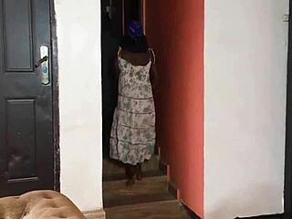 Girlfriend, isn't this your first time licking my juicy ebony clit so funny?