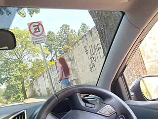 public car jerk-off eyeing hot bus babe