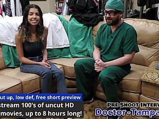 Dr. Tampa's Procedure: Aria Nicole Spreads in Latex Gloves Backstage!